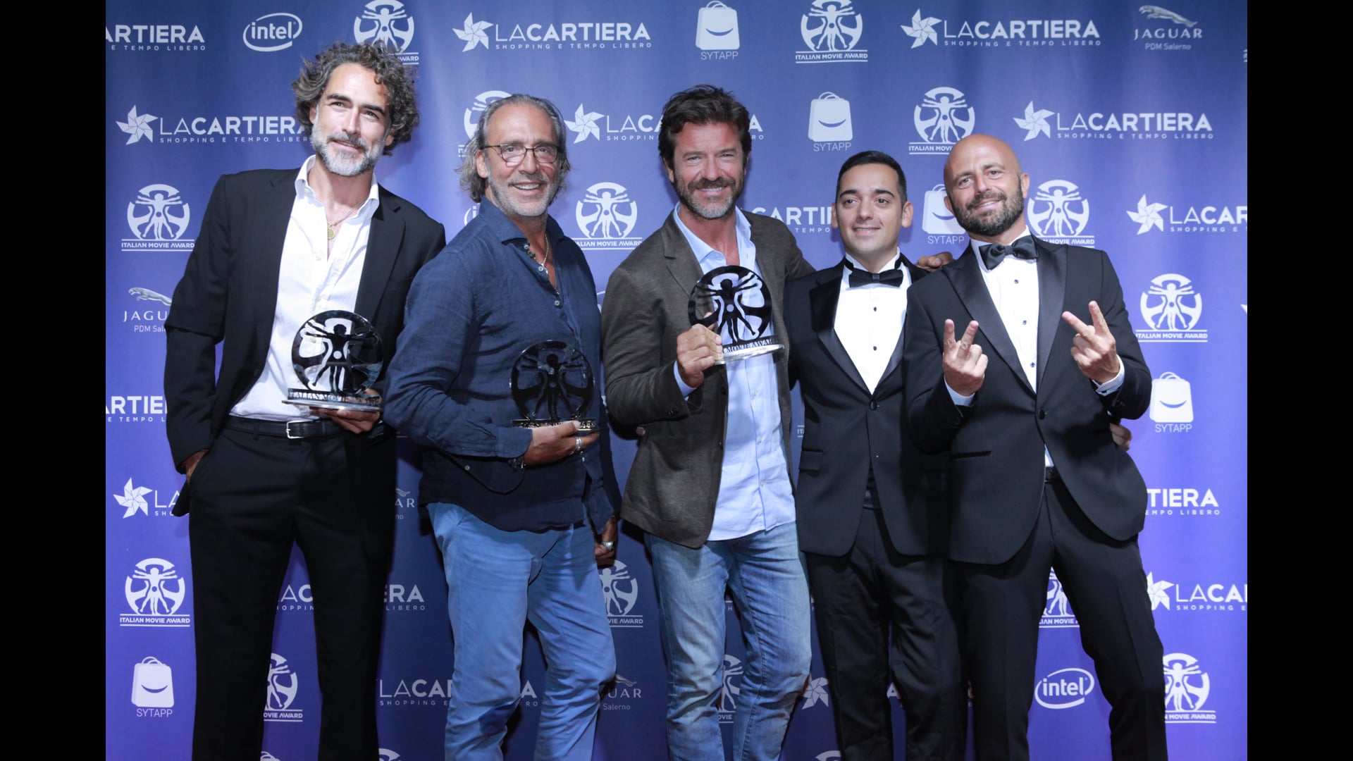 Luca Ward, Sergio Muniz e Paolo Conticini | Italian Movie Award 2019