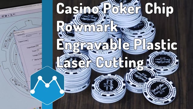 Maker Video: Casino Poker Chip Made by Rowmark Due-Colour Engravable Plastic on TruCUT Laser Cutting Machine