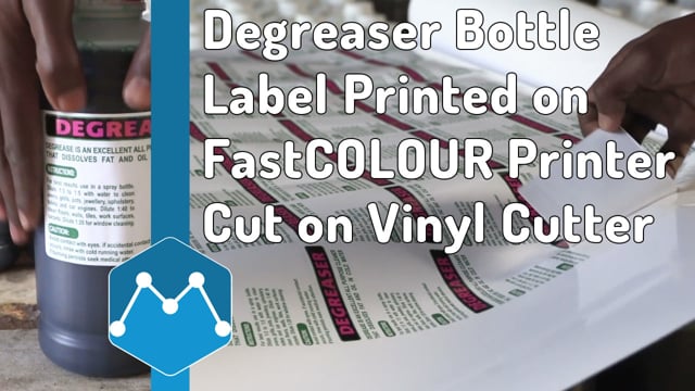 Maker Video: Degreaser Bottle Label Printed on FastCOLOUR Printer and Cut on V-Smart Plus Vinyl Cutter