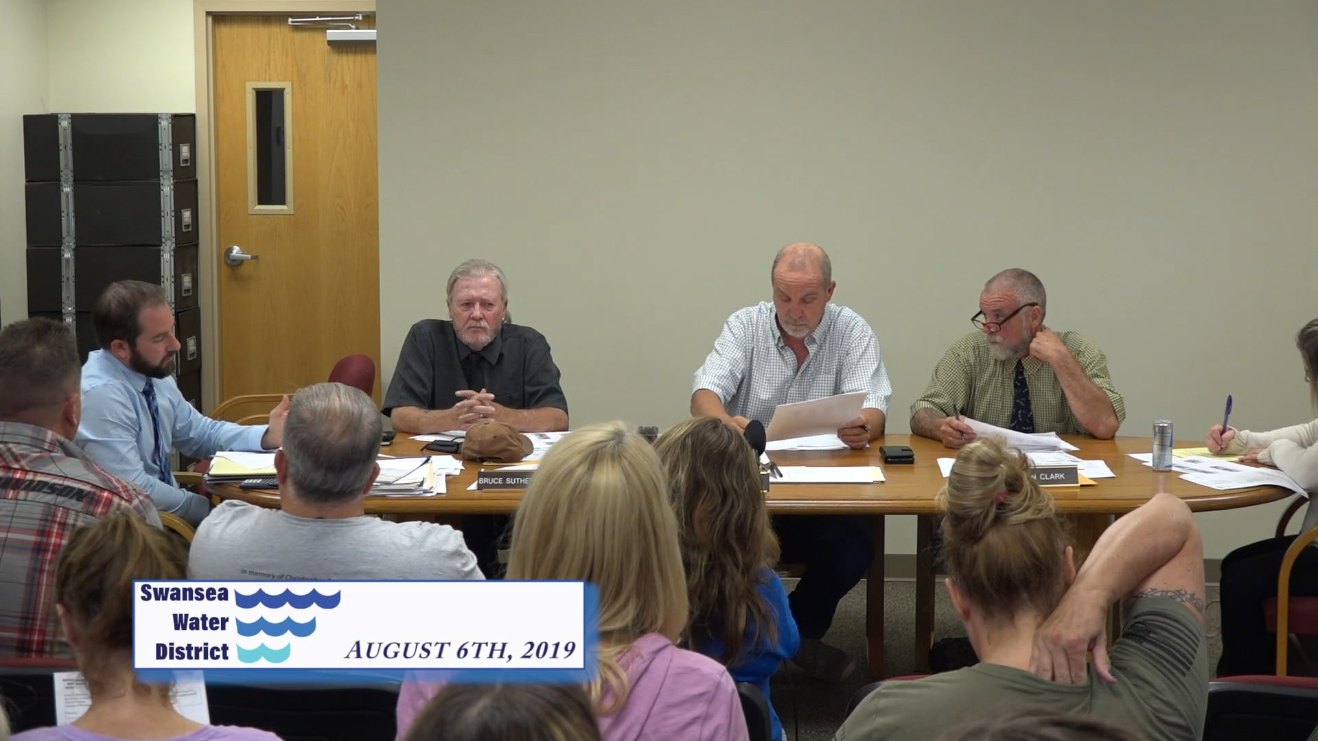 Swansea Water District Meeting August 6th, 2019 on Vimeo