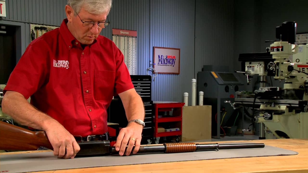 How to Tighten the Barrel on a Winchester Model 12 Shotgun on Vimeo