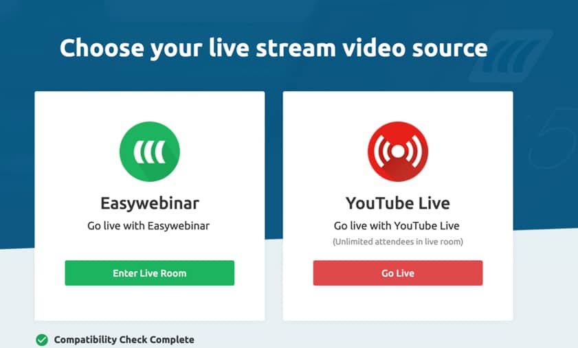 YouTube live integration