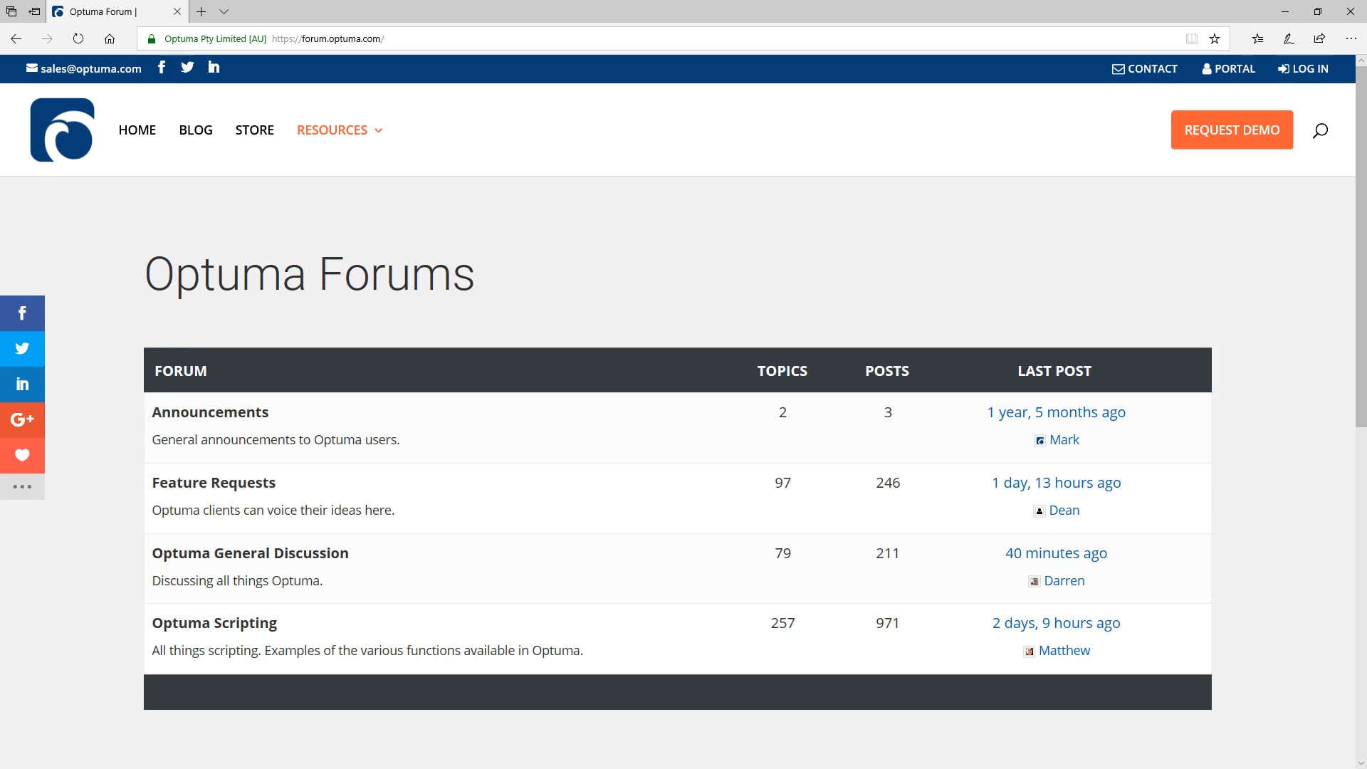 Optuma Client Forum