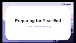 Preparing for Year End