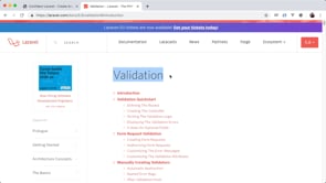 Frame from Handling form validation video