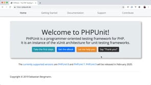 Frame from PHPUnit overview video
