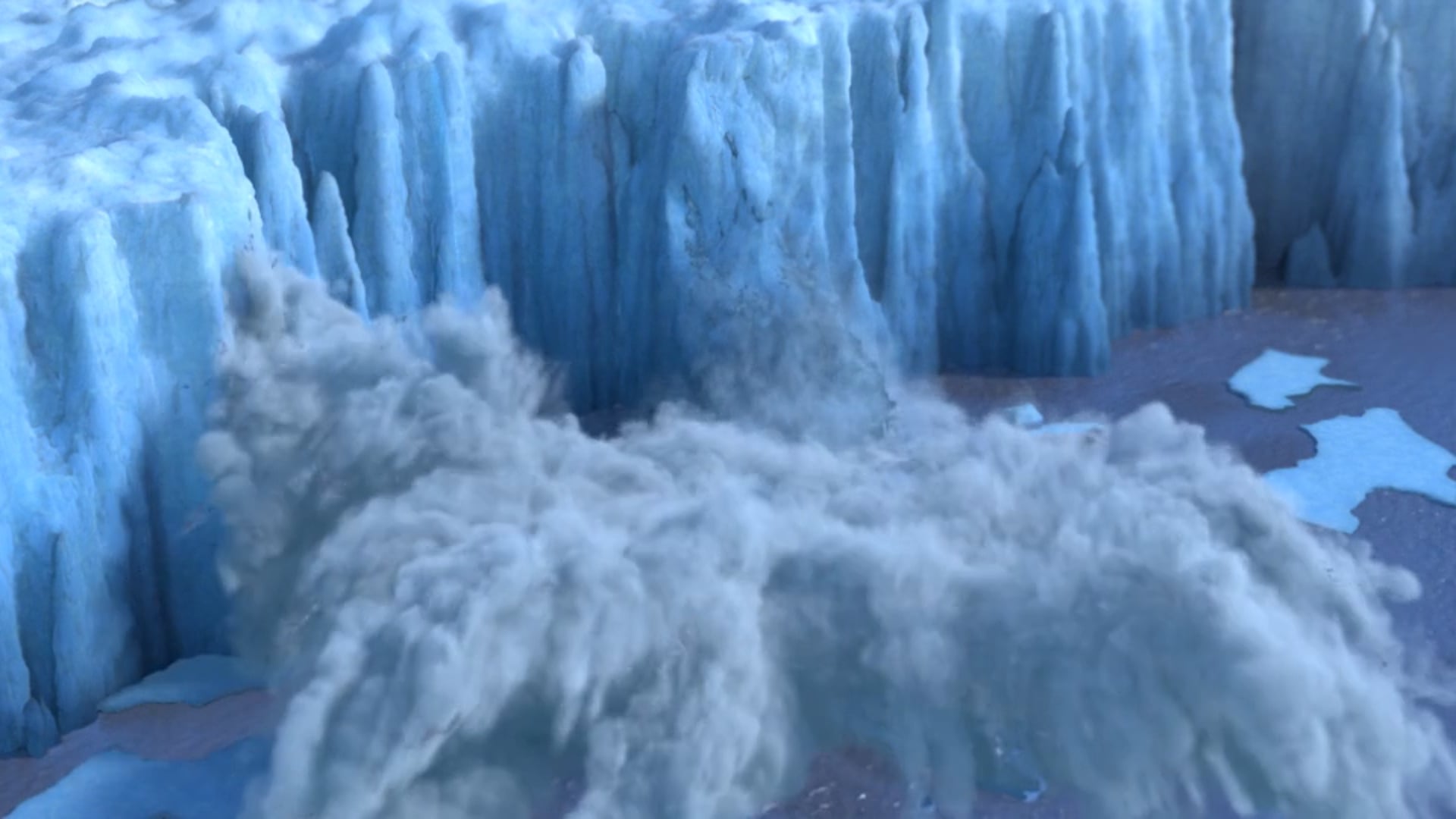 Icy Splash - Houdini, Rigid body and Flip interaction