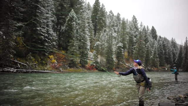 POV: cowgirl fly fishing Had a blast even tho we didn't catch anything 😂  til next time Wyoming #wyoming #flyfishing #fishing #cow