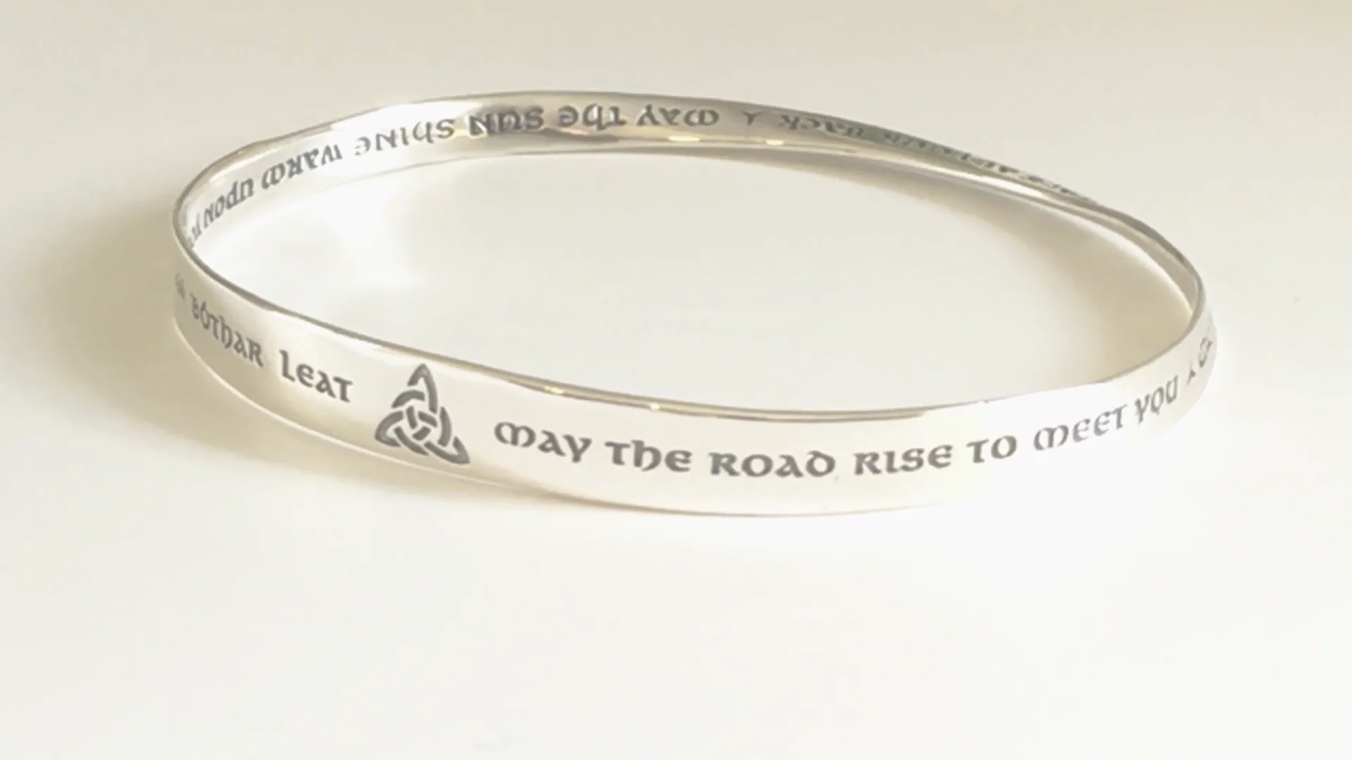 Celtic blessing deals silver bangle