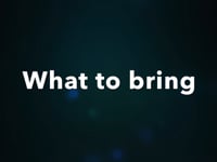 What to bring_1
