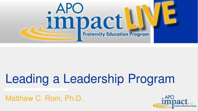 Leading a Leadership Program