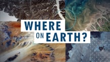 A collage showing four images of different areas on Earth. The "Where on Earth?" logo is in the center.