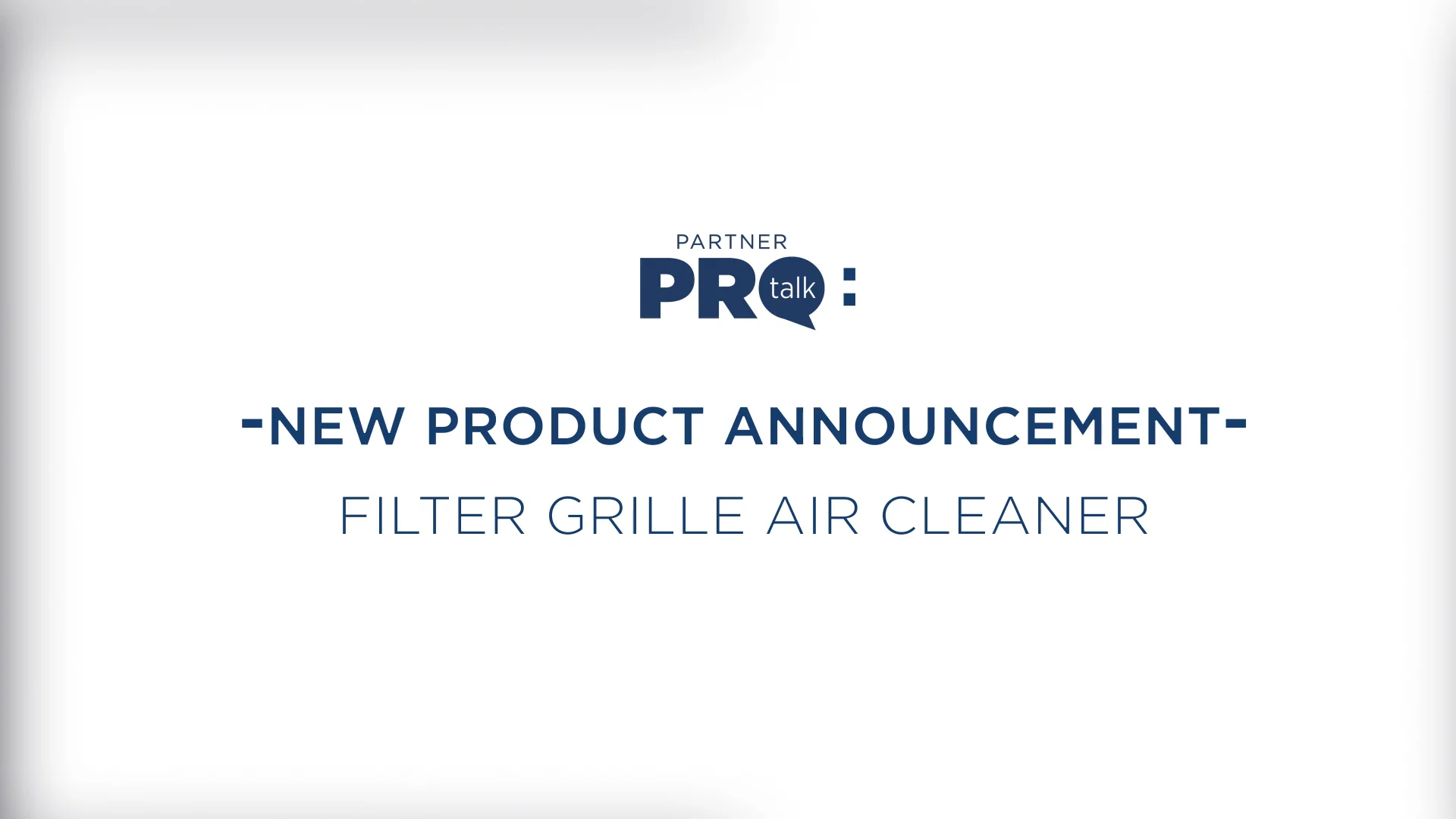 Partner Pro Talk 7 The Filter Grille Air Cleaner