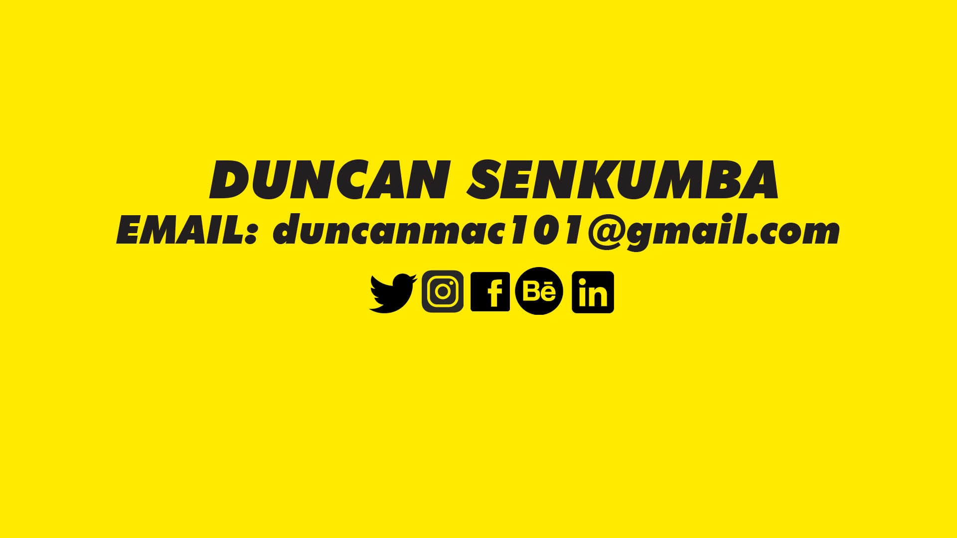 Duncan Senkumba animation showreel