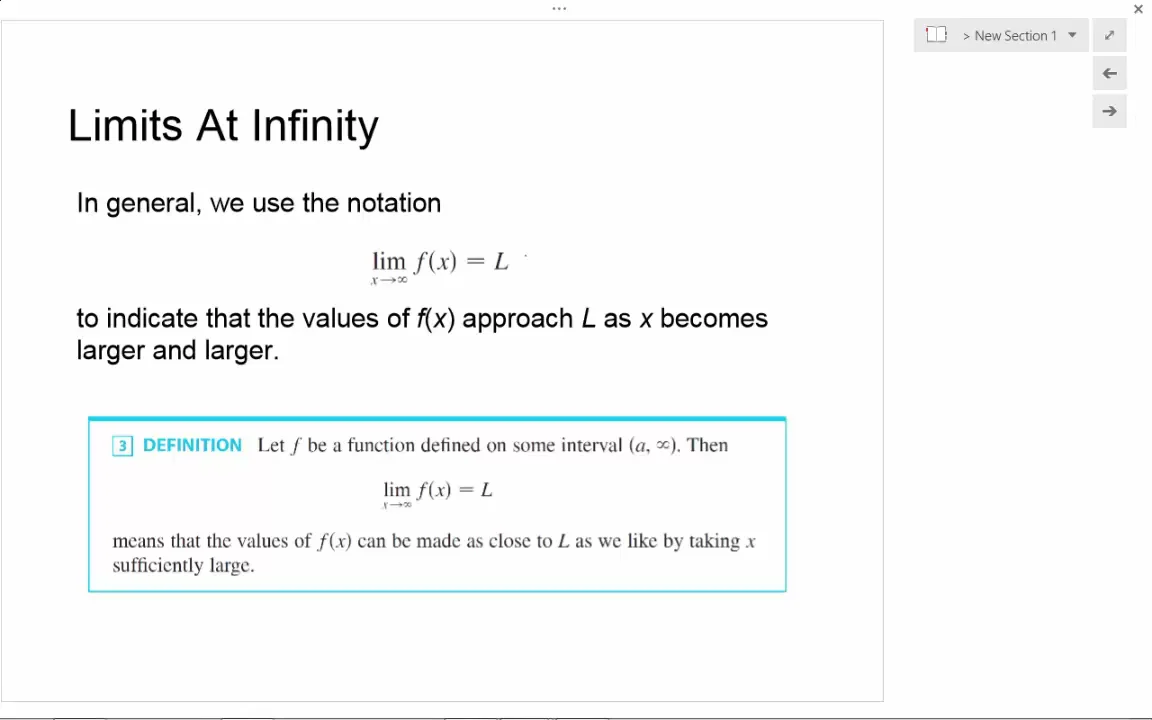 Limits at Infinity