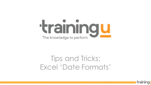 Excel Tip – Formatting Dates