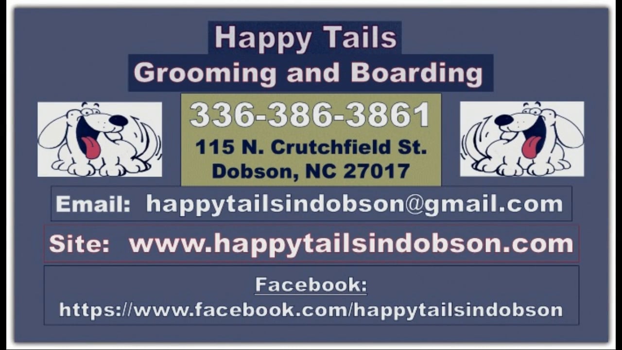 Happy Tails Grooming and Boarding with Doggie Daycare.. Dobson, NC on Vimeo