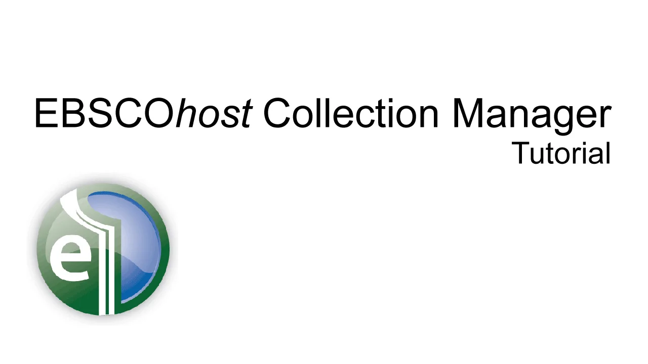 Collection manager. Коллекция EBSCO ebooks. EBSCOHOST. Слайды об EBSCO ebooks.