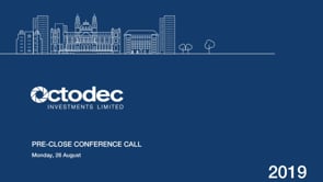 Pre-close update conference call - August 2019