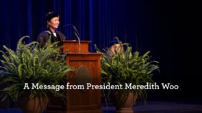 A Message from President Meredith Woo