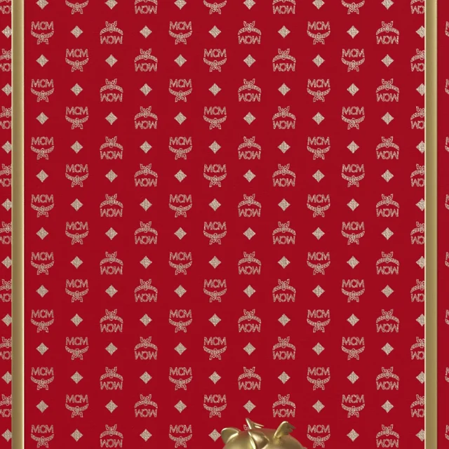 Red mcm discount wallpaper