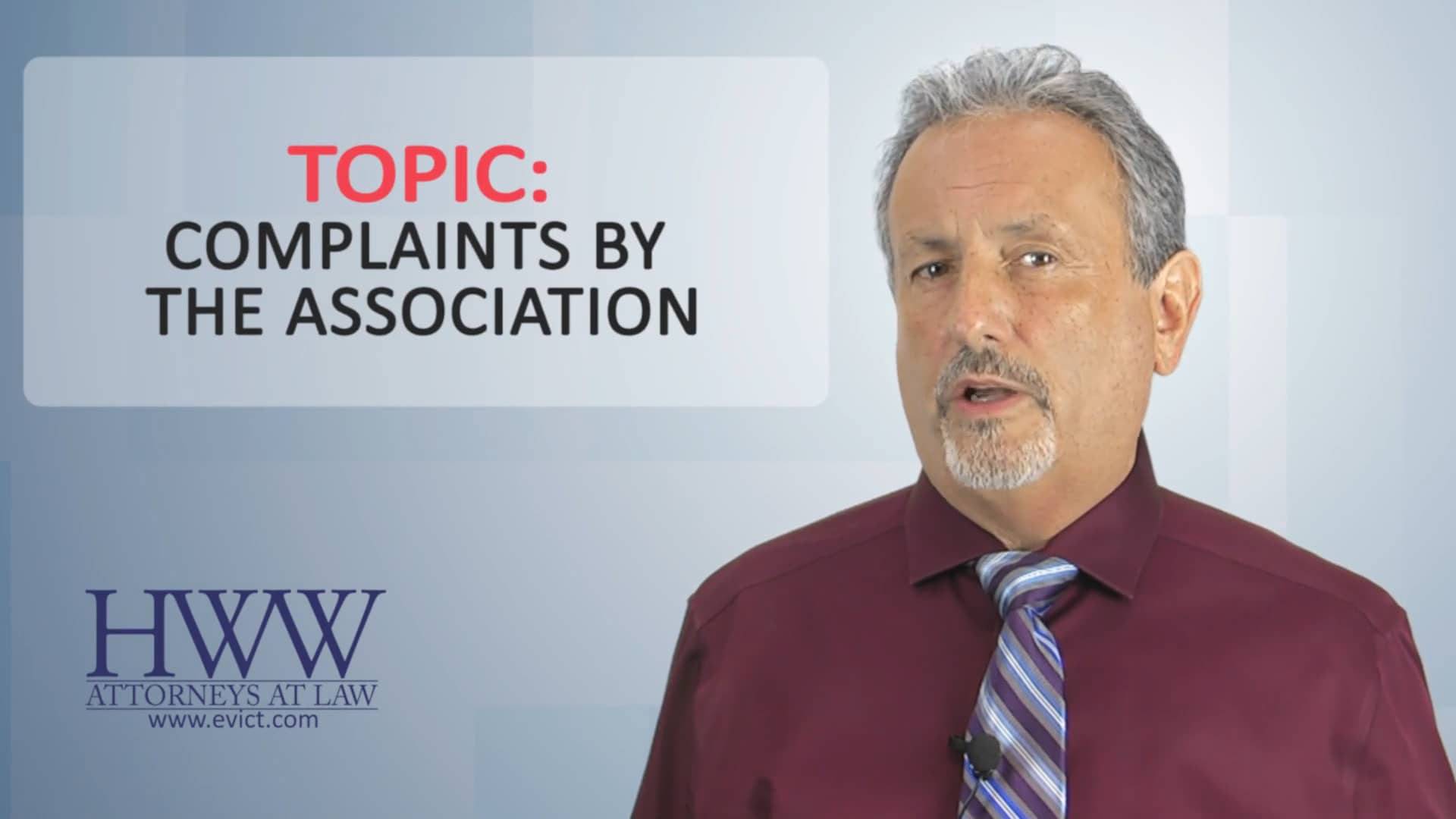 149 DEALING WITH ASSOCIATION COMPLAINTS on Vimeo