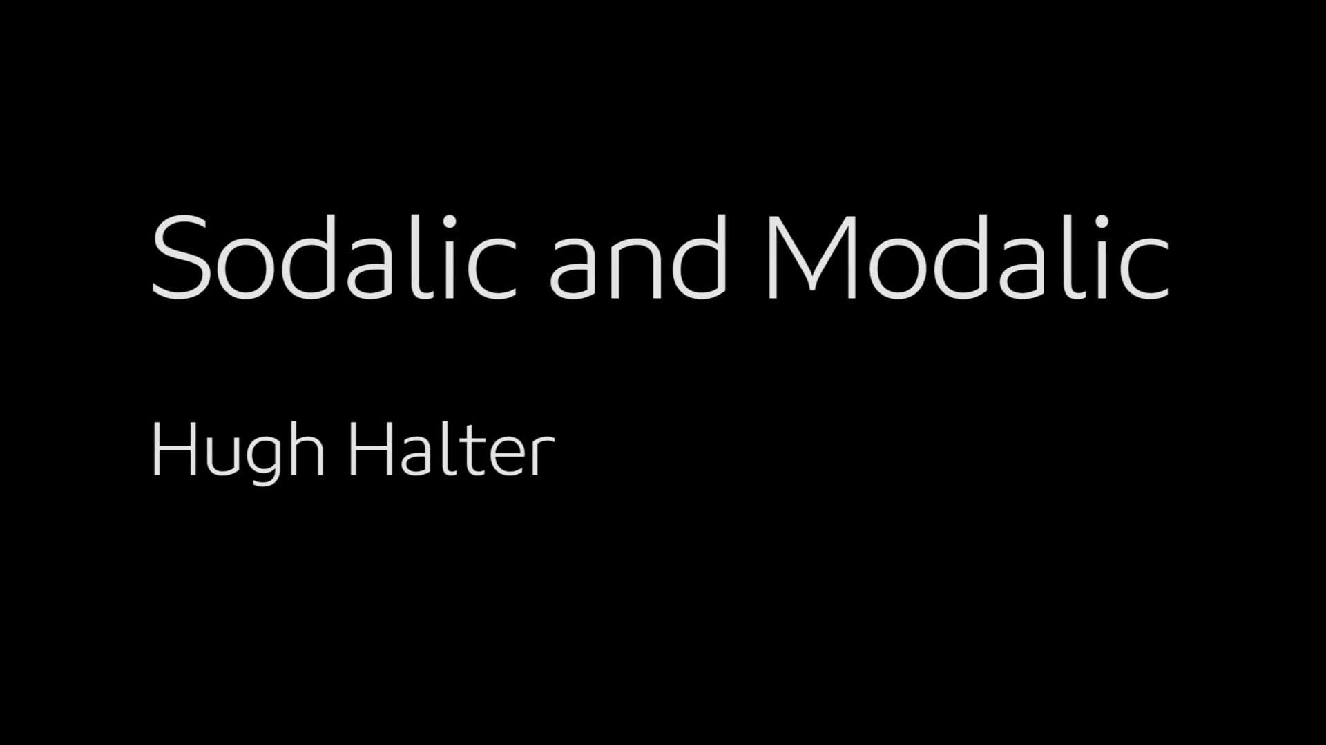 Modalic-Sodalic on Vimeo