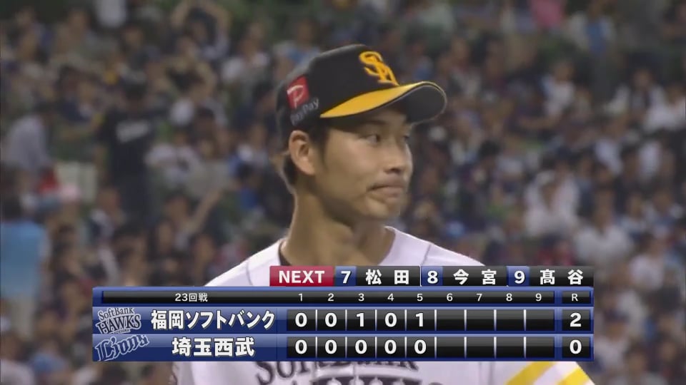 【5回裏】ホークス・武田 一打同点のピンチを無失点で凌ぎ勝利投手の権利を得る‼ 2019/9/1 L-H