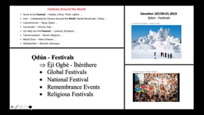 Devotion 187/09.01.2019 - Ọdún - Festivals