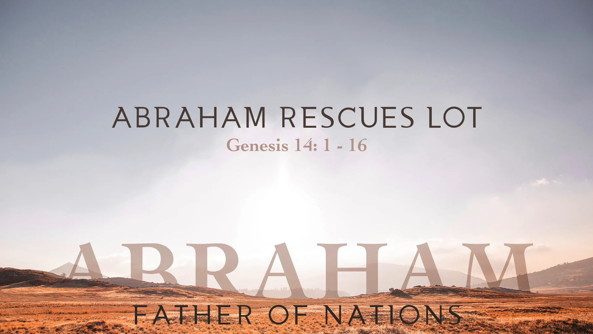Abraham Rescues Lot on Vimeo