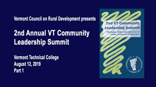 VCRD 2nd VT Leadership Summit Part 1