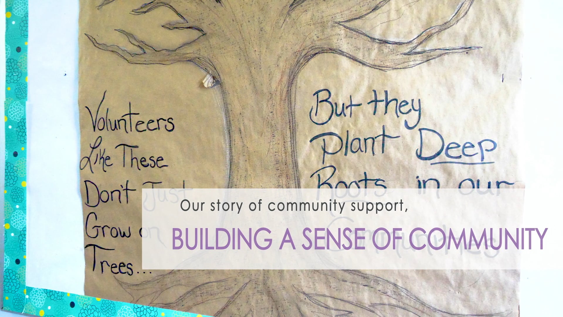 Building a Sense of Community - My story of community support