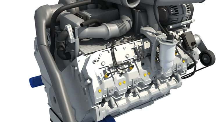 Car engine, Free 3D model