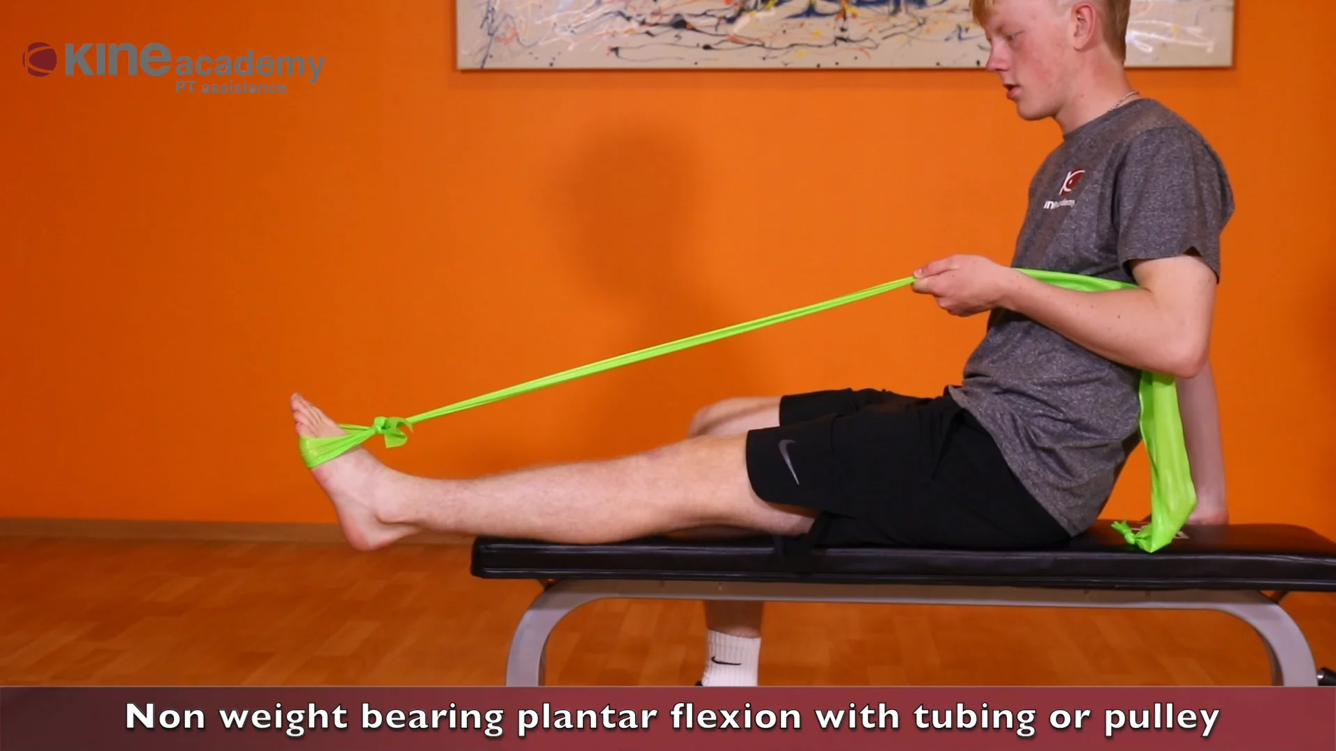 Non weight bearing plantar flexion with tubing or pulley on Vimeo
