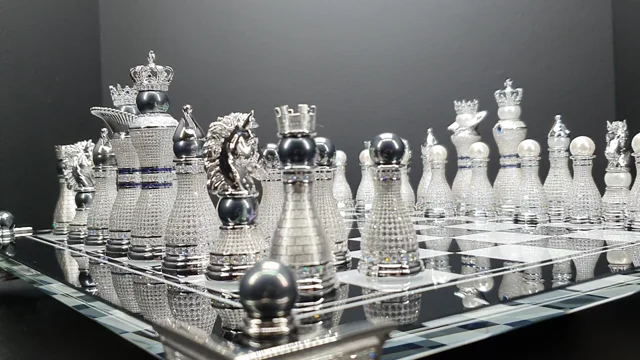Extravagant Chess Set: Diamonds & Gold Don't Play Games