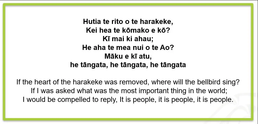 Hutia te rito o te harakeke Whakatauki on Vimeo