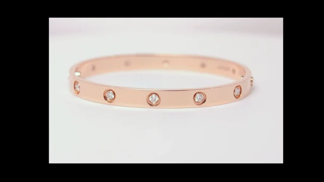 Cartier love bracelet hot sale rose gold diamonds