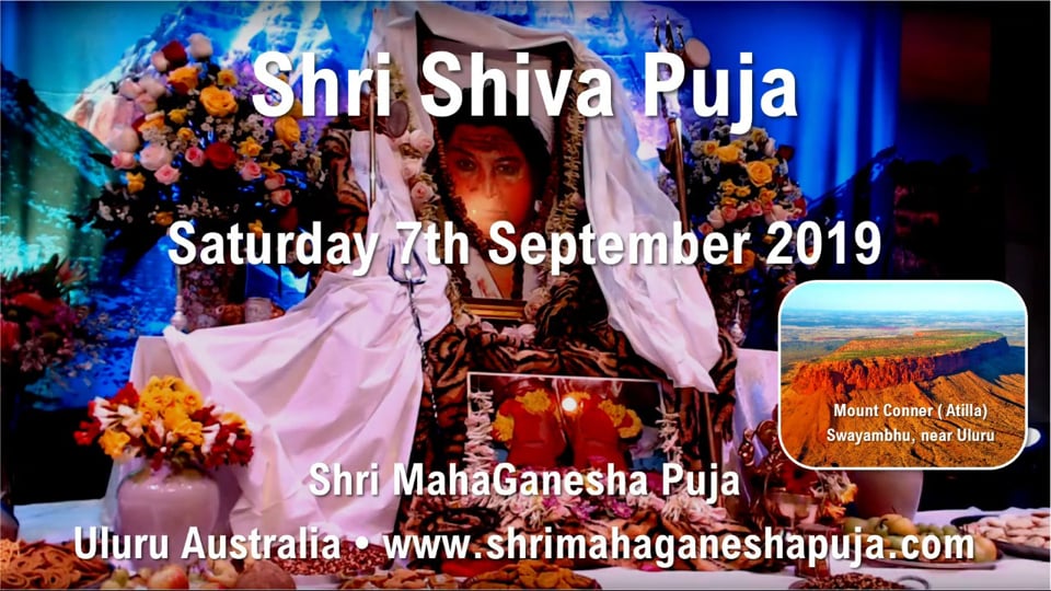 Shri Shiva Puja Saturday 7th September 2019 from Uluru