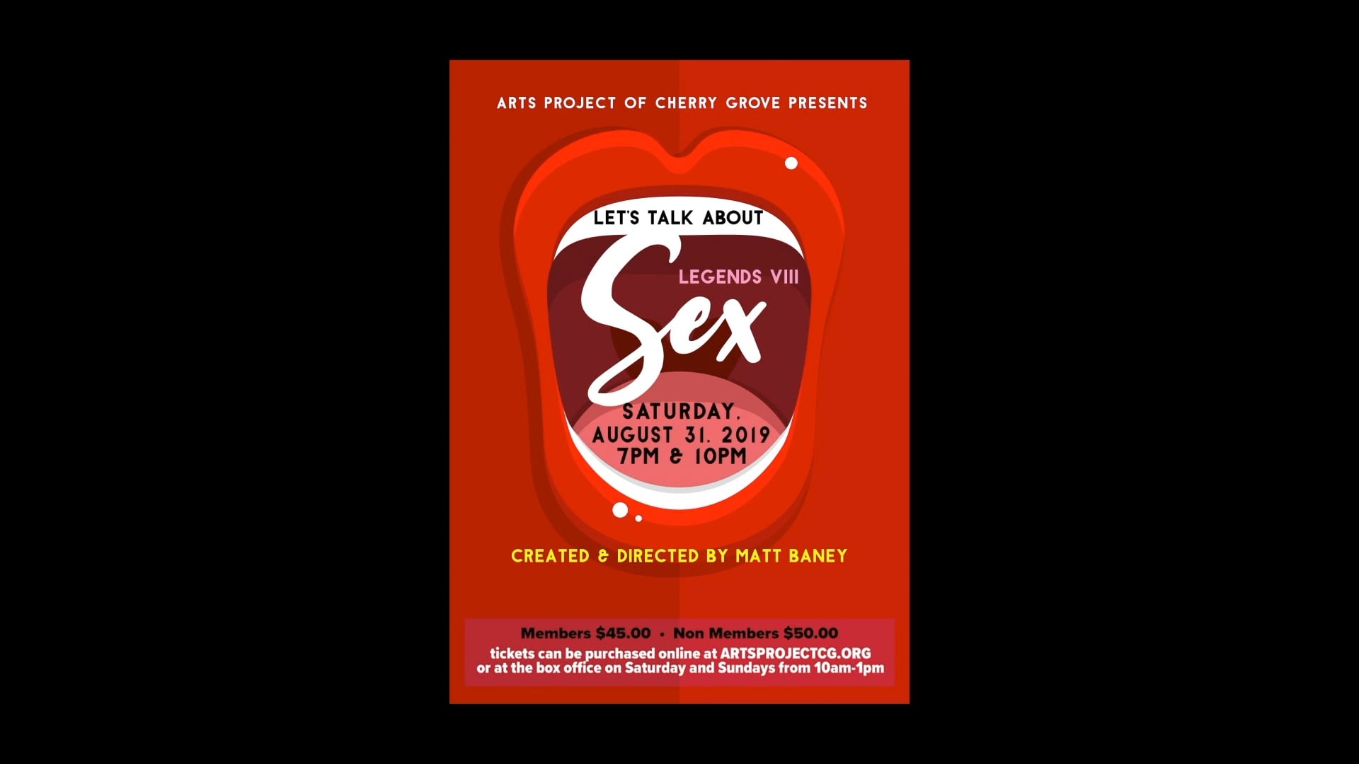 2019-08-31 Legends VIII - Let's Talk About Sex