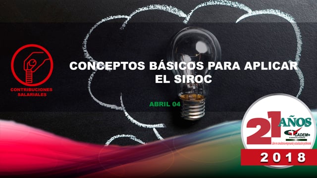 Conceptos básicos para aplicar el SIROC.