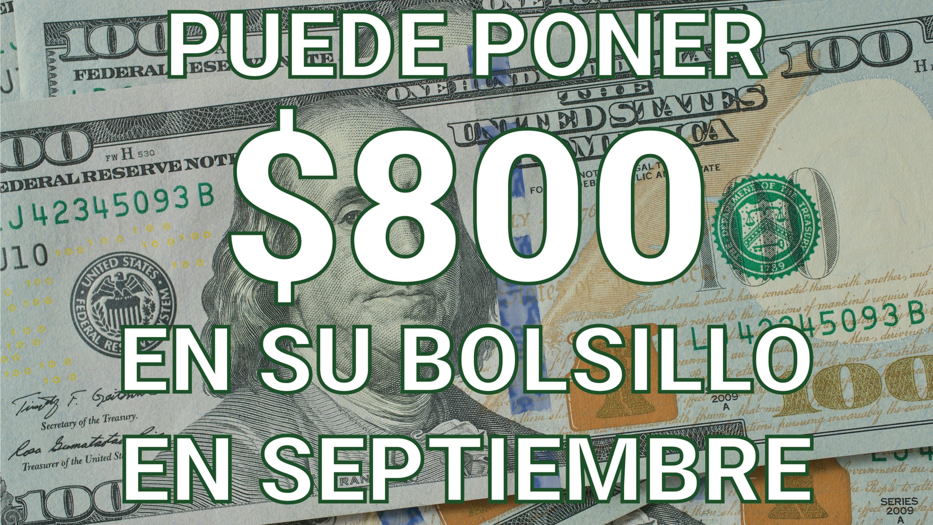 $800 En Septiembre