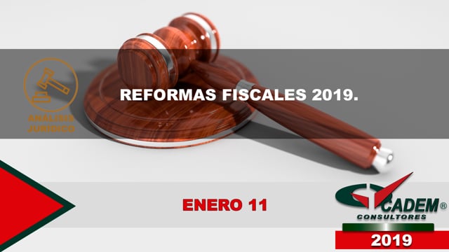 Reformas fiscales 2019.