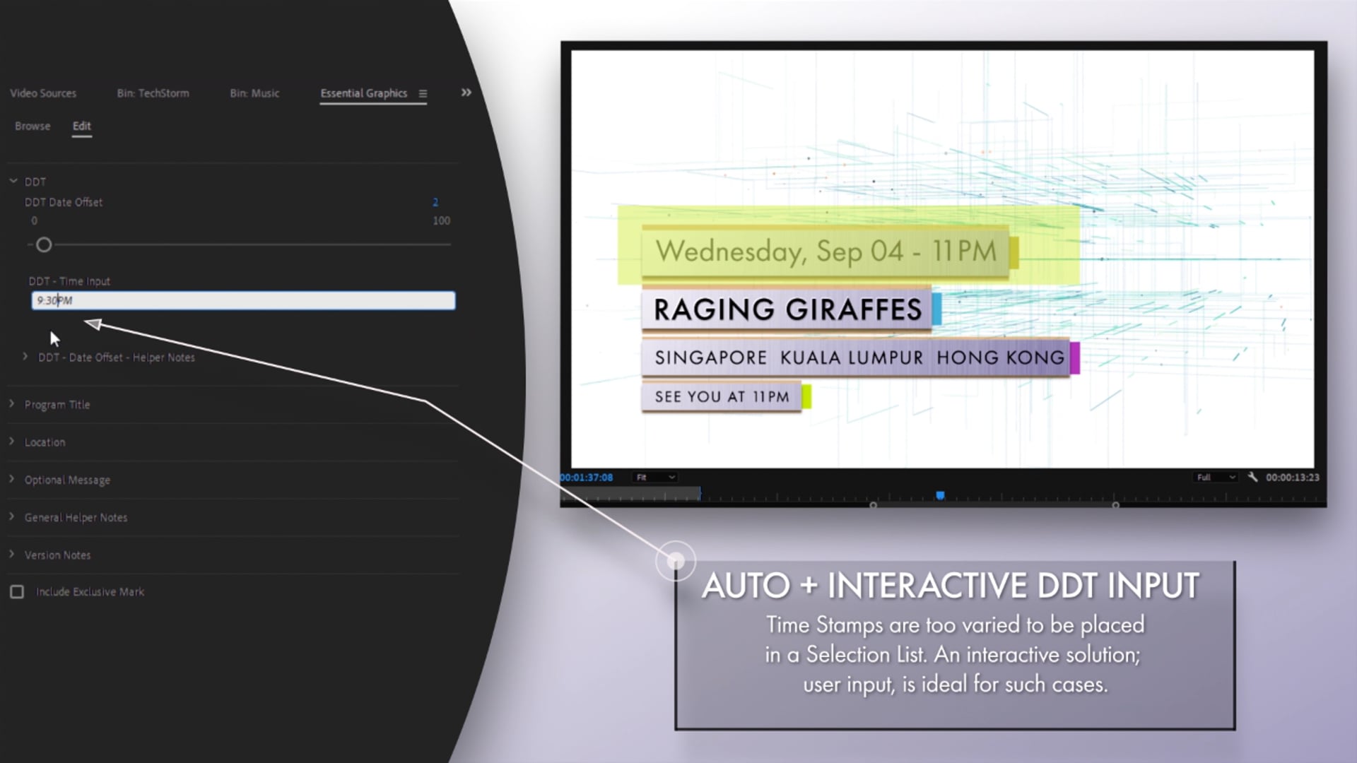 Case Study - Broadcast Toolkit - Conversion into Motion Graphics Template (MoGRT mgrt)