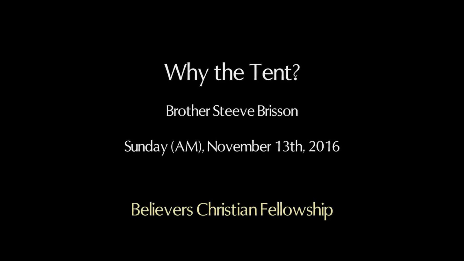 BCF2 - Why The Tent