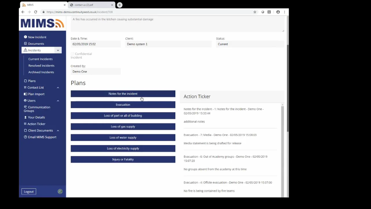 Demo video on Vimeo