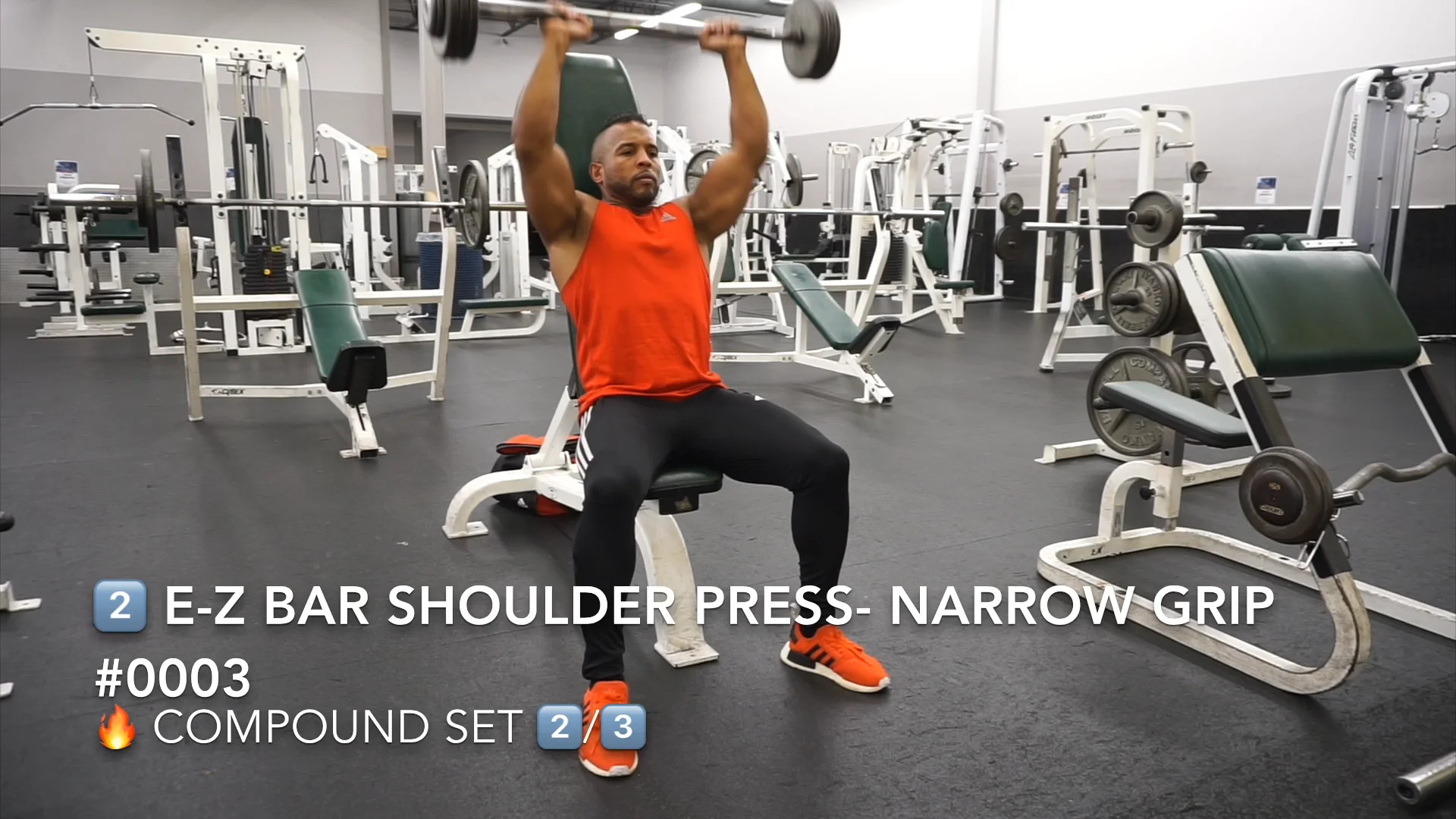 Ez bar best sale overhead press