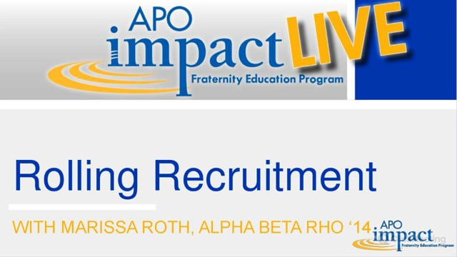 Rolling Recruitment