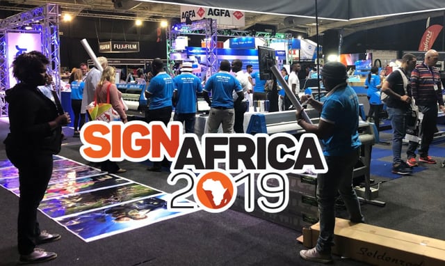 AM.CO.ZA Exhibit at FESPA/Sign Africa Expo 2019 at Gallagher Convention Centre with Free Printer Deals