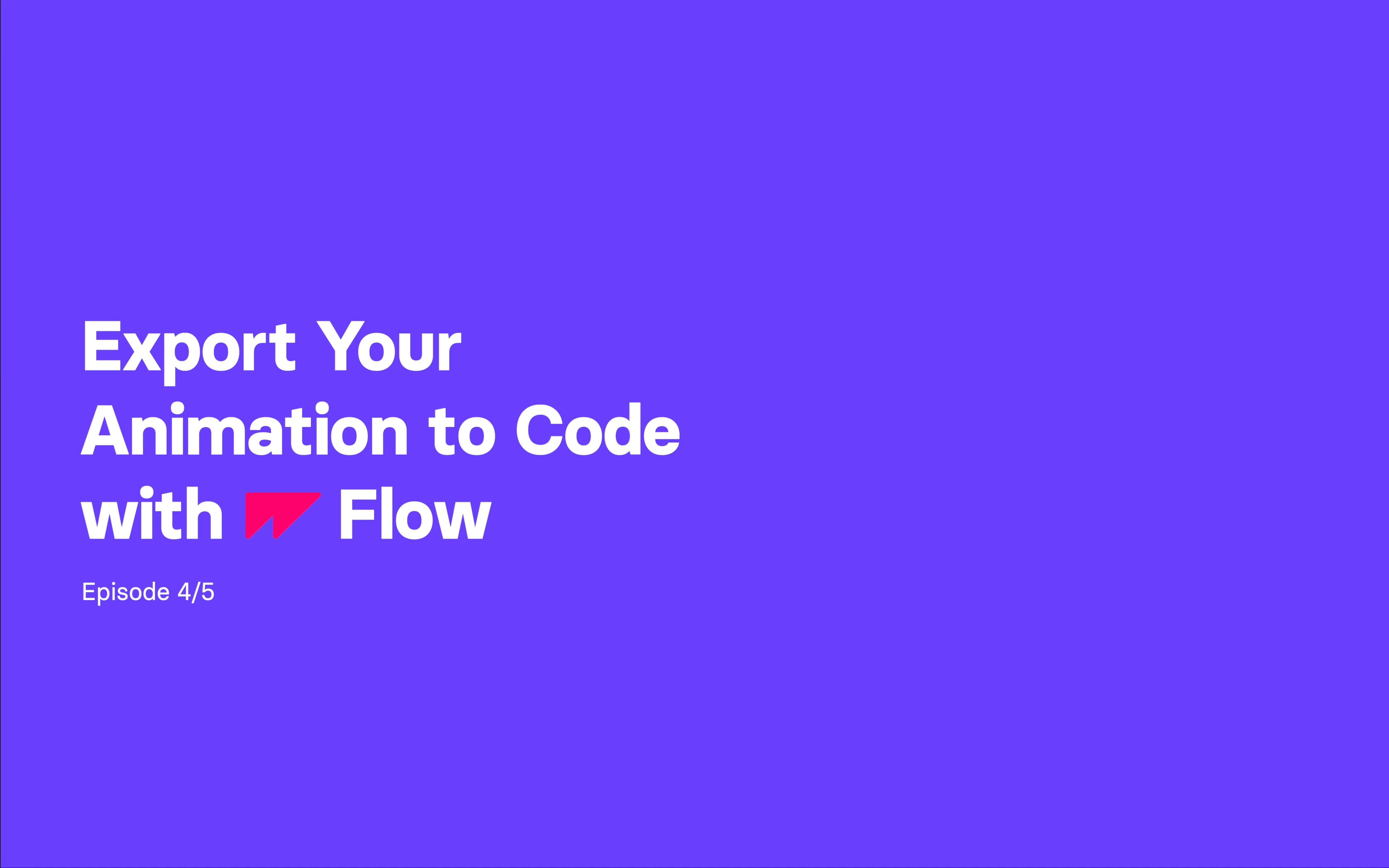 Export Your Animation to Code on Vimeo