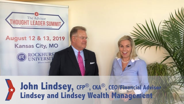 John Lindsey Speaks with Pam Krueger at the Advisor Thought Leader Summit